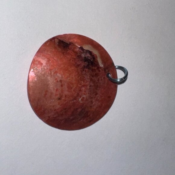 Pink and Green Black Lip Shell Pendant - Picture 7 of 8